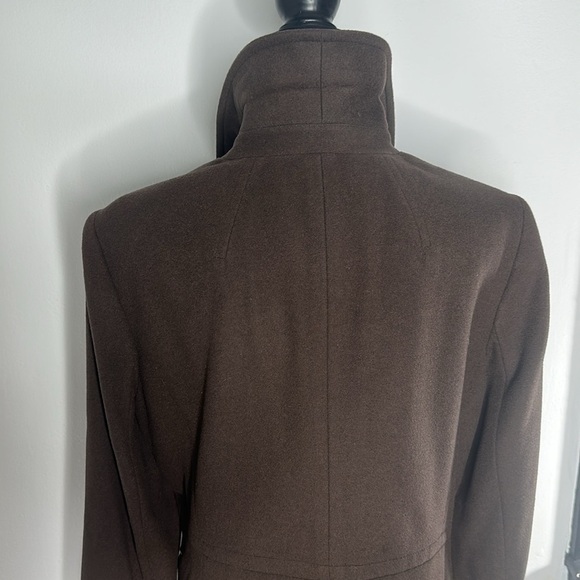 Ann Taylor 3/4 Single Breasted Wool Brown Coat - Picture 9 of 15